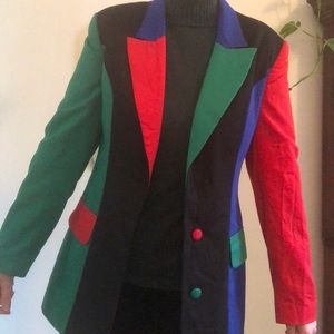 80s vintage multicolored blazer